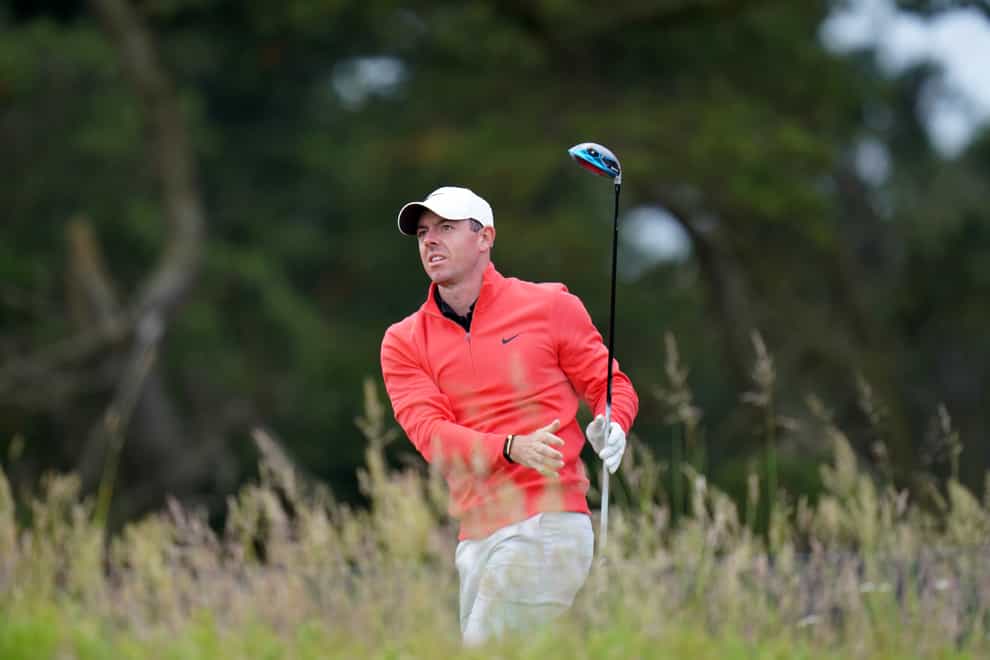 Rory McIlroy on the 10th tee during day two of the abrdn Scottish Open