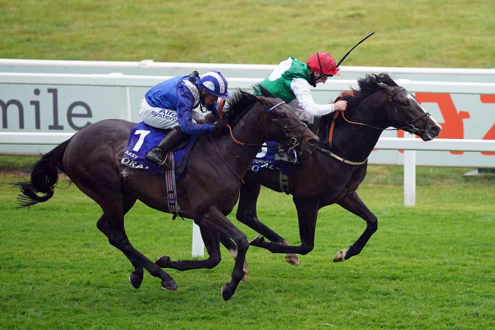 Pyledriver (right) is on course for the King George at Ascot after edging out Al Aasy in the Coronation Cup at Epsom