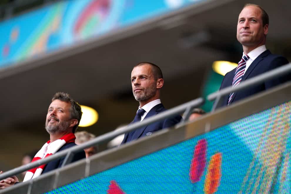 UEFA president Aleksander Ceferin, centre, says he is against a repeat of a Euros spread across the continent