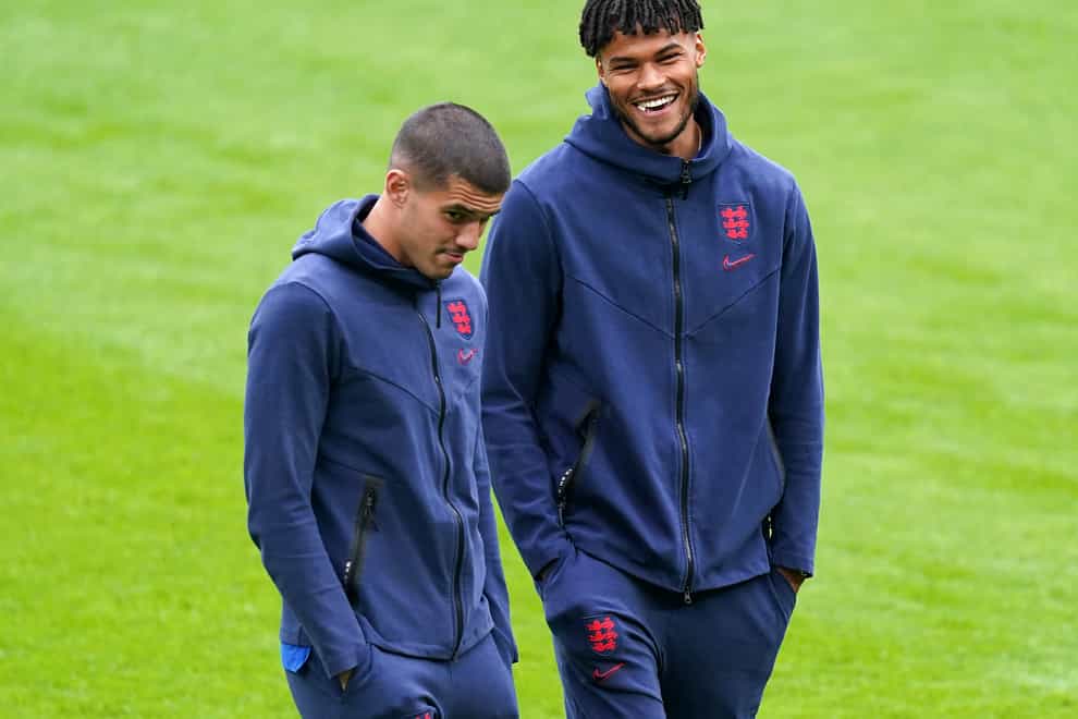 England’s Conor Coady is yet to play while Tyrone Mings was replaced by Harry Maguire