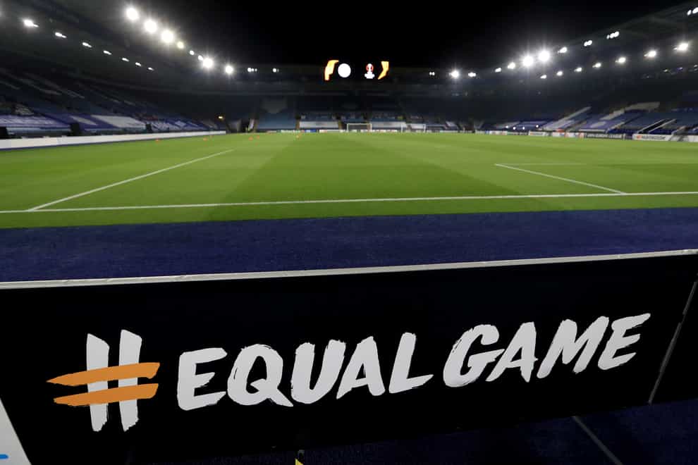 The Hungarian Football Federation has also been fined 100,000 euros and ordered to display a banner with the wording ``#EqualGame'' and the UEFA logo on it.