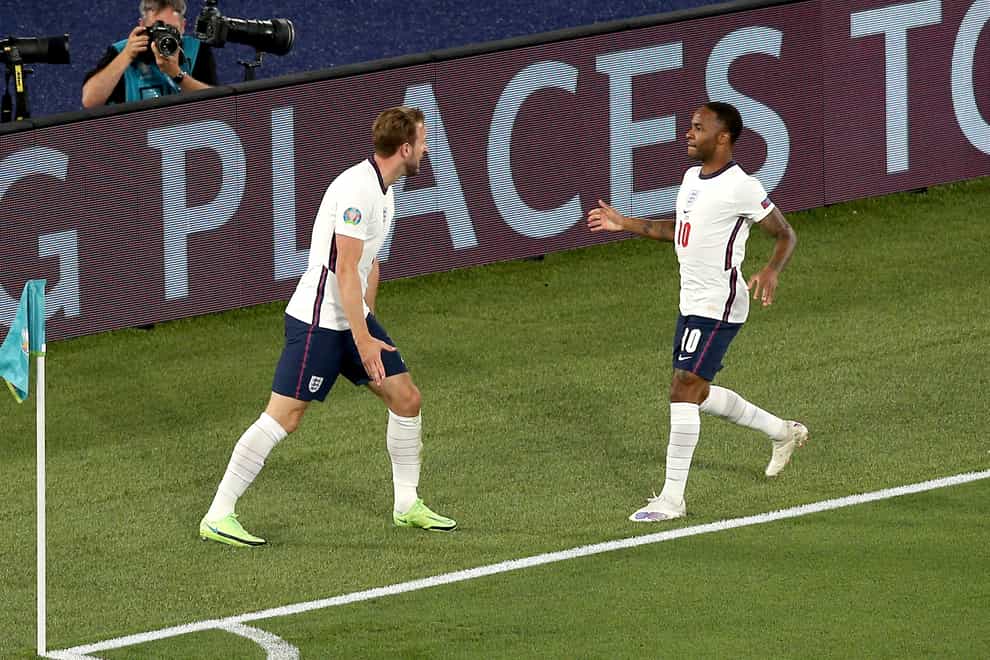 Harry Kane and Raheem Sterling have scored the majority of England's goals at Euro 2020