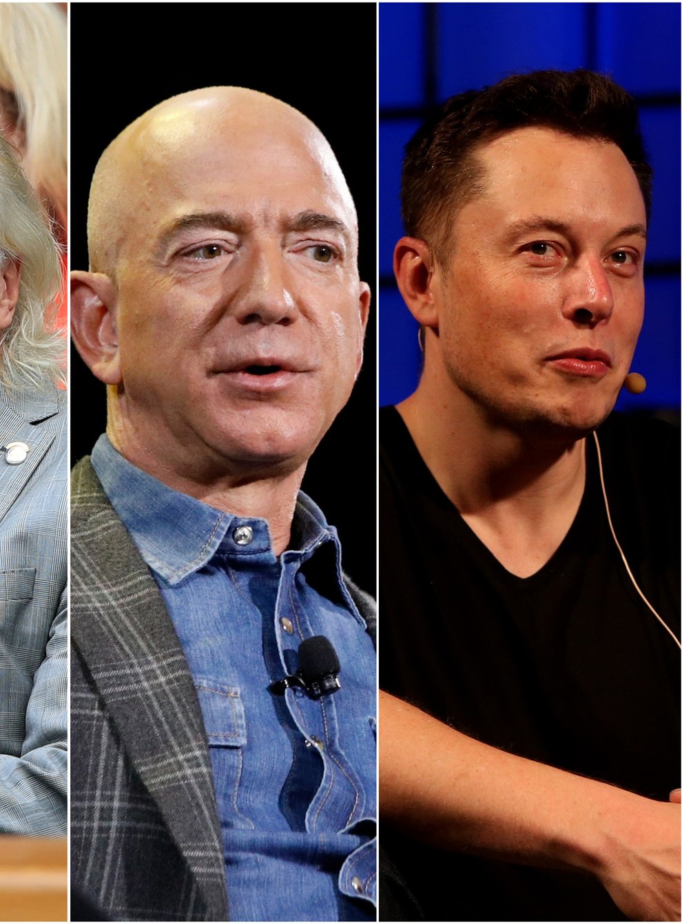 Richard Branson, Jeff Bezos and Elon Musk