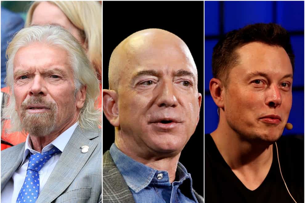Richard Branson, Jeff Bezos and Elon Musk