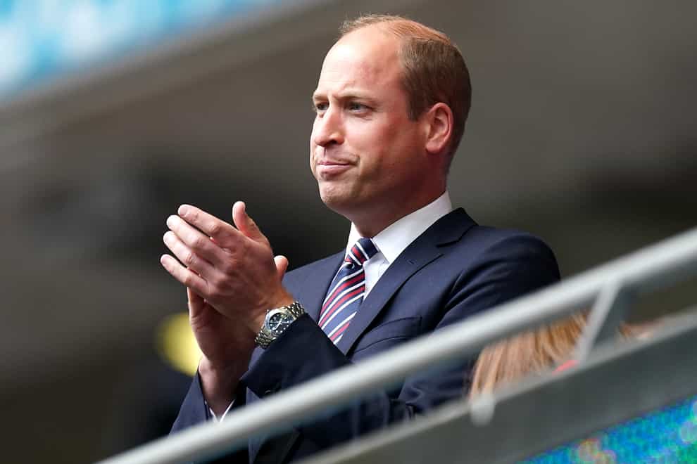 The Duke of Cambridge will be at Wembley for the Euros final on Sunday (Mike Egerton/PA)