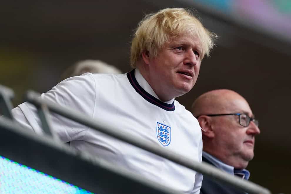 Boris Johnson in the crowd at Wembley