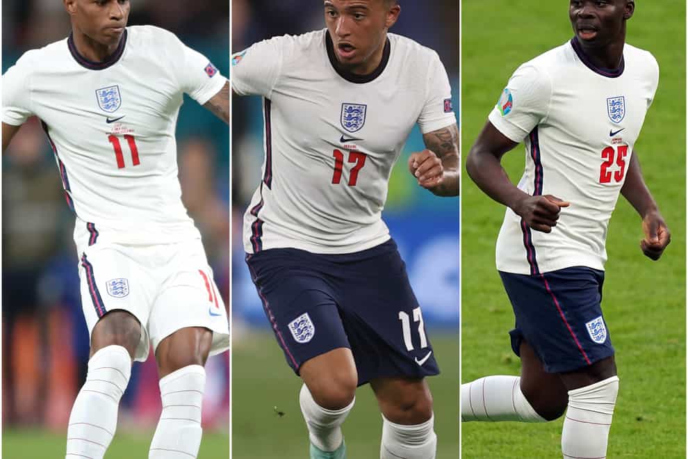 Marcus Rashford, Jadon Sancho and Bukayo Saka were subjected to racist abuse after their penalty misses for England