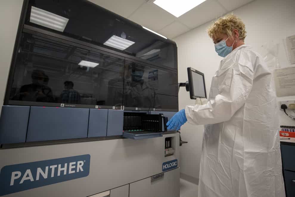A researcher in a laboratory