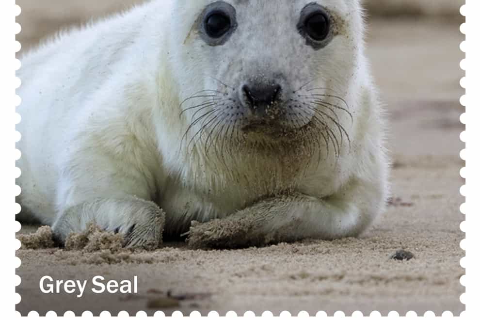 Royal Mail stamp with grey seal