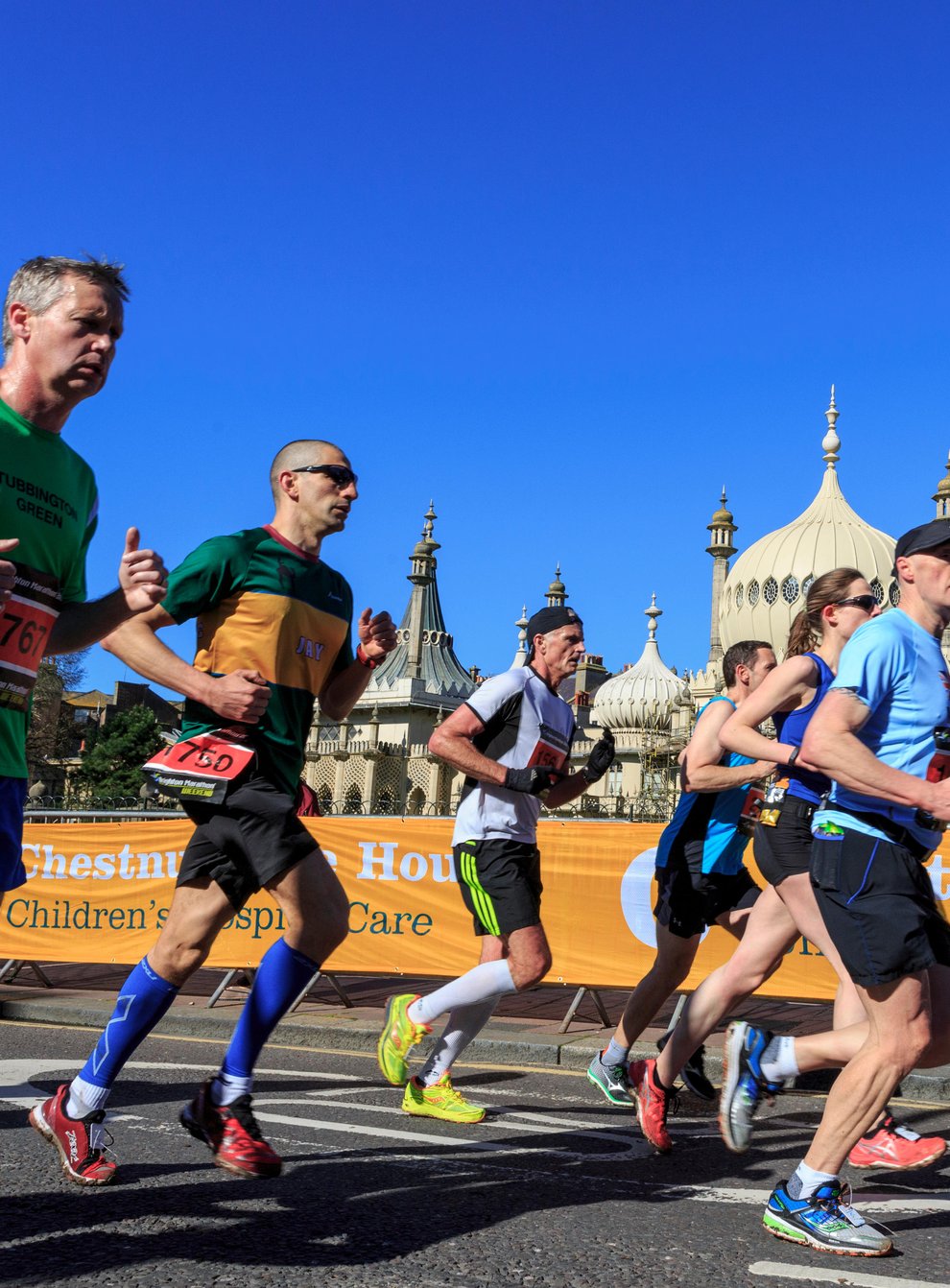 Runners competing in the Brighton Marathon
