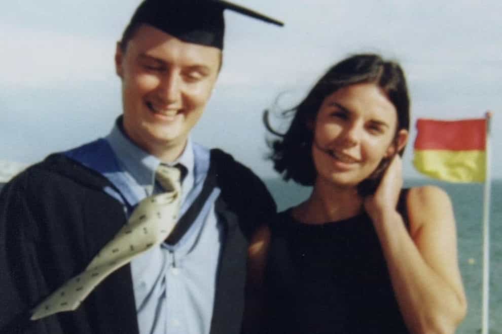 Murdered British backpacker Peter Falconio and Joanne Lees at a beach