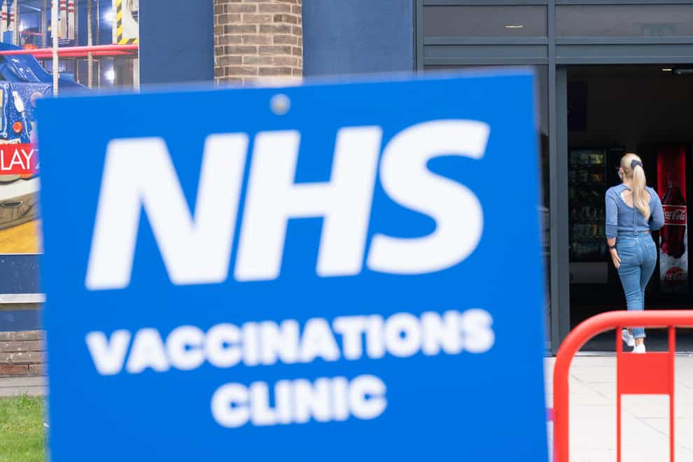 An NHS vaccination centre