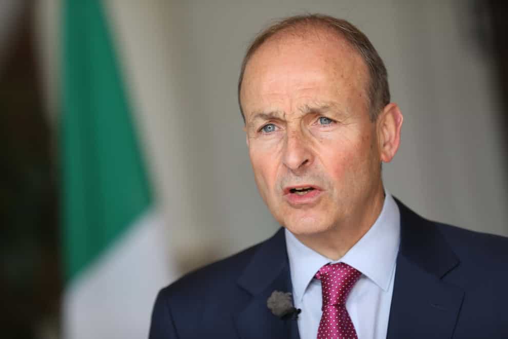Taoiseach Micheal Martin at a press conference (Julien Behal Photography/PA)