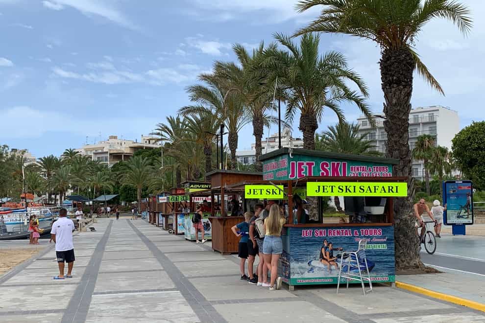 The promenade by San Antonio in Ibiza