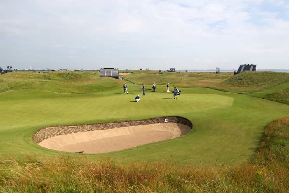 A general view of the sixth green at Royal St George's