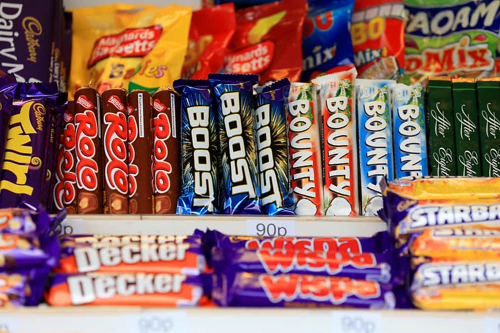 chocolate bars and other confectionary