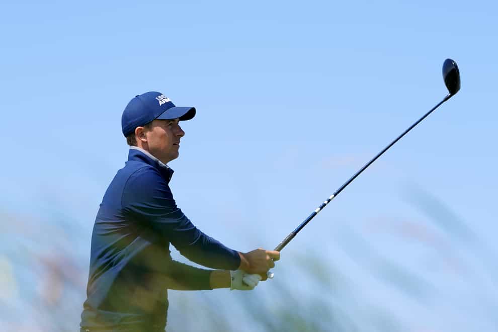 Jordan Spieth tees off with his driver