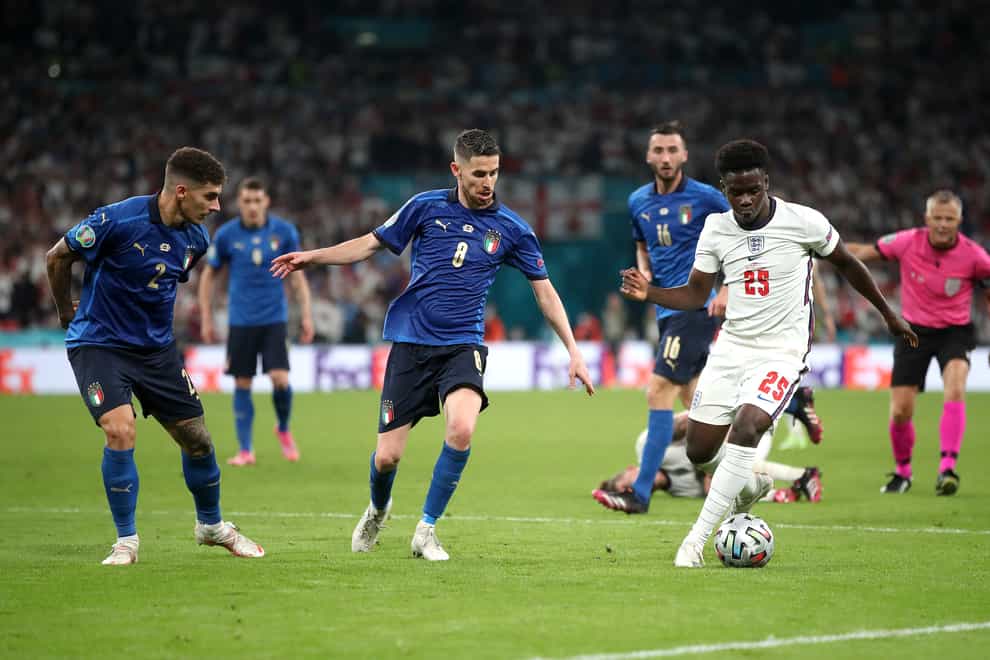 England’s Bukayo Saka was the victim of online abuse following the Euro 2020 final