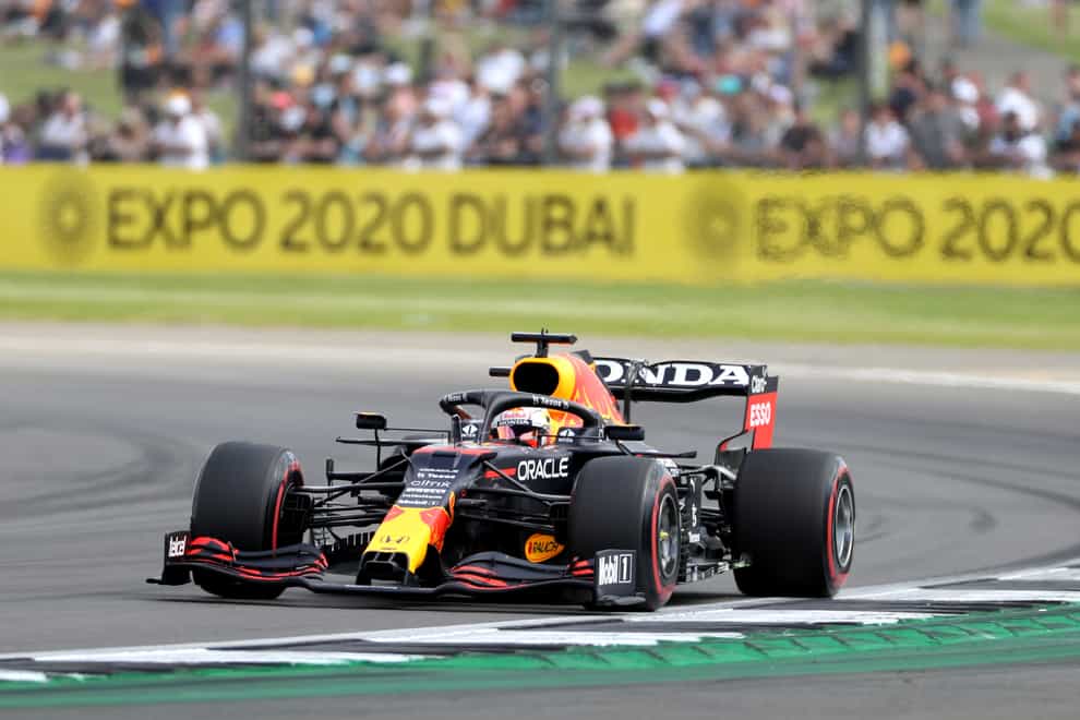 Max Verstappen finished fastest in practice for the British GP
