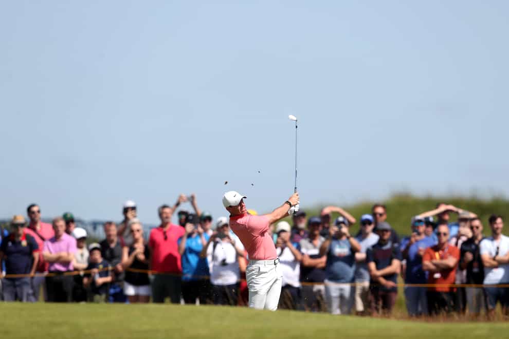 Rory McIlroy in action at The Open