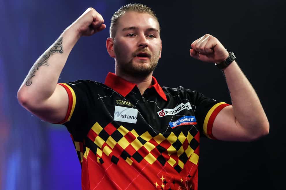 Dimitri van den Bergh is through to the second round of the World Matchplay