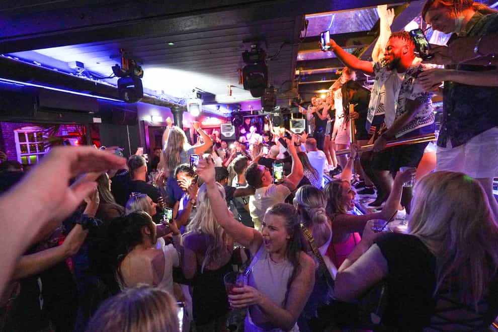 People dancing in a Leeds bar