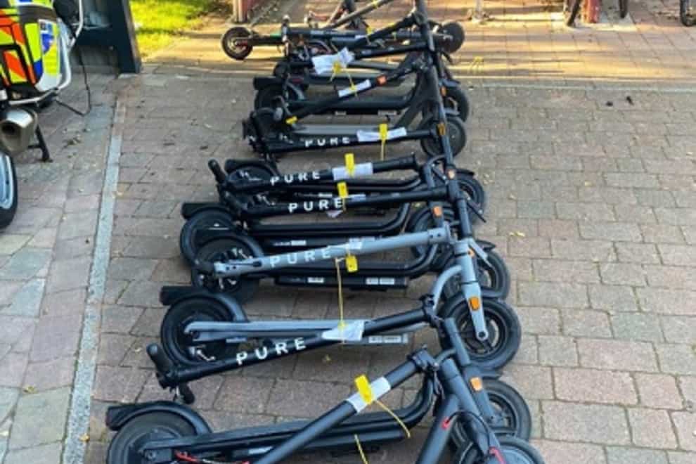 E-scooters seized by West Midlands Police
