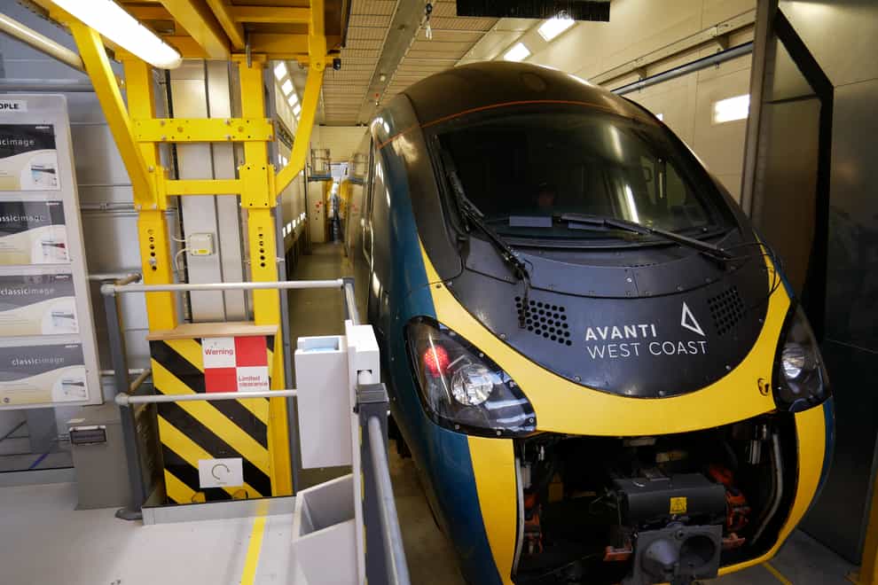 A rail operator has launched the UK’s largest refurbishment of a train fleet (Avanti West Coast/PA)