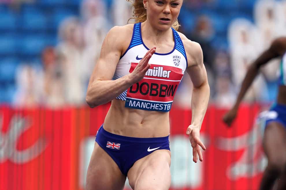 Beth Dobbin runs in the 200m for Team GB (Martin Rickett/PA)