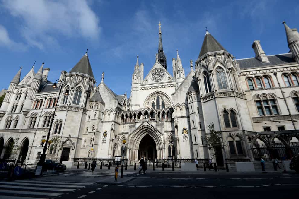 General view of the Royal Courts of Justice on The Strand in London (Andrew Matthews/PA)