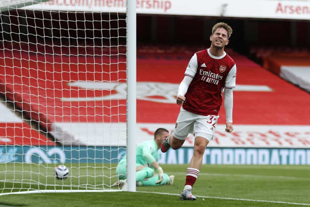 Arsenal’s Emile Smith Rowe has signed a new contract at the club (Frank Augstein/PA)