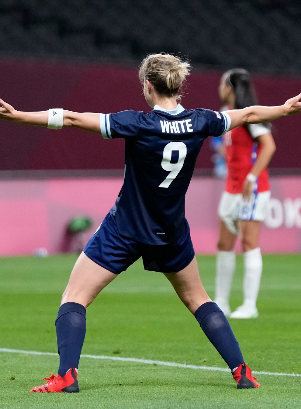 Ellen White scored twice against Chile (Silvia Izquierdo/AP)