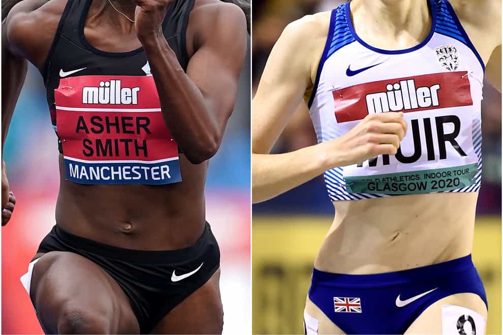 Dina Asher-Smith and Laura Muir (PA)