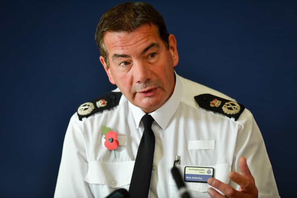 The Chief Constable of Northamptonshire Police, Nick Adderley, said the pay freeze is an ‘insult’ to officers (PA)