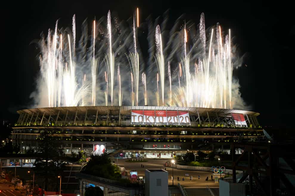 Despite the fireworks, the Tokyo 2020 opening ceremony was an understated affair (Shuji Kajiyama/AP)