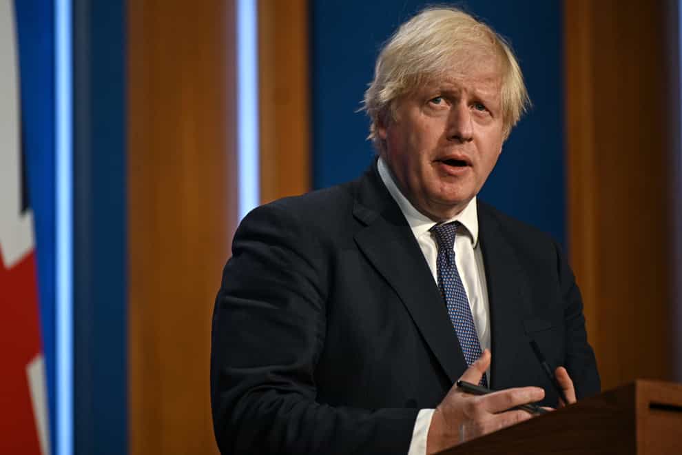 Prime Minister Boris Johnson during a media briefing in Downing Street, London (Daniel Leal-Olivas)