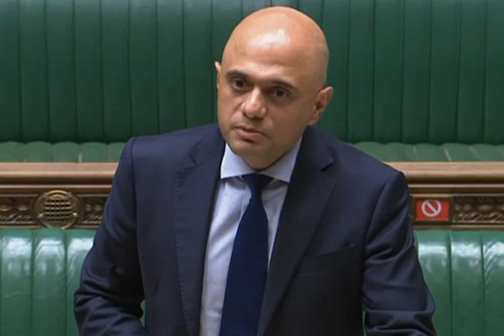 Health Secretary Sajid Javid has apologised for using the word ‘cower’ in reference to the public’s response to Covid (PA)