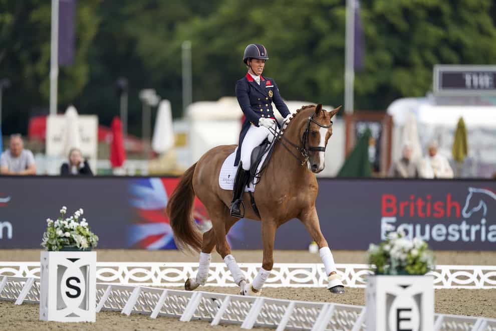 Charlotte Dujardin and her Tokyo Olympics horse Gio (Steve Parsons/PA)