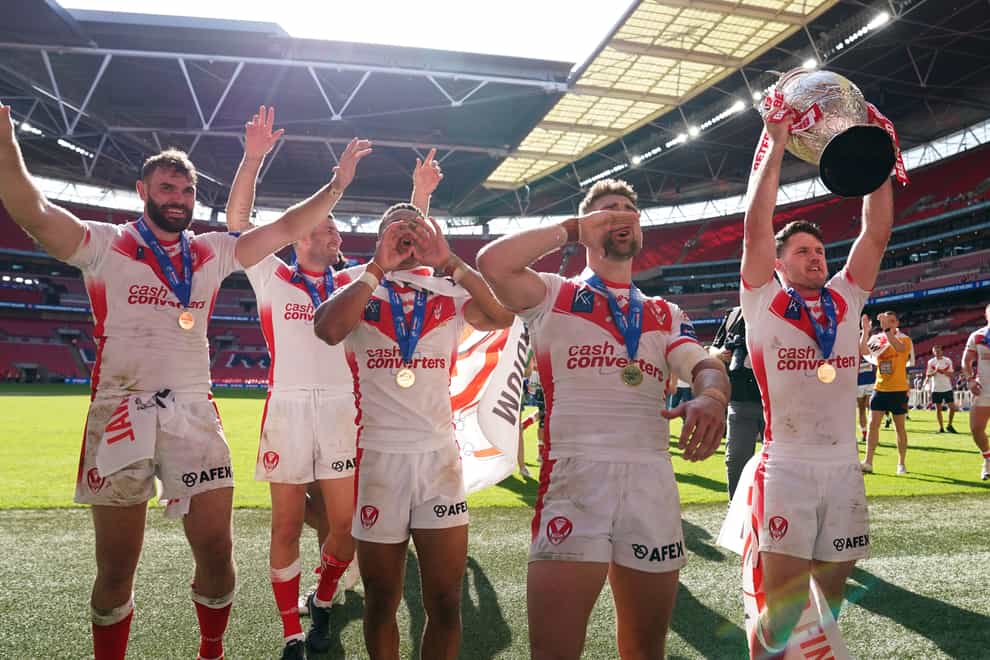 St Helens have not played since winning the Betfred Challenge Cup final at Wembley (John Walton/PA)