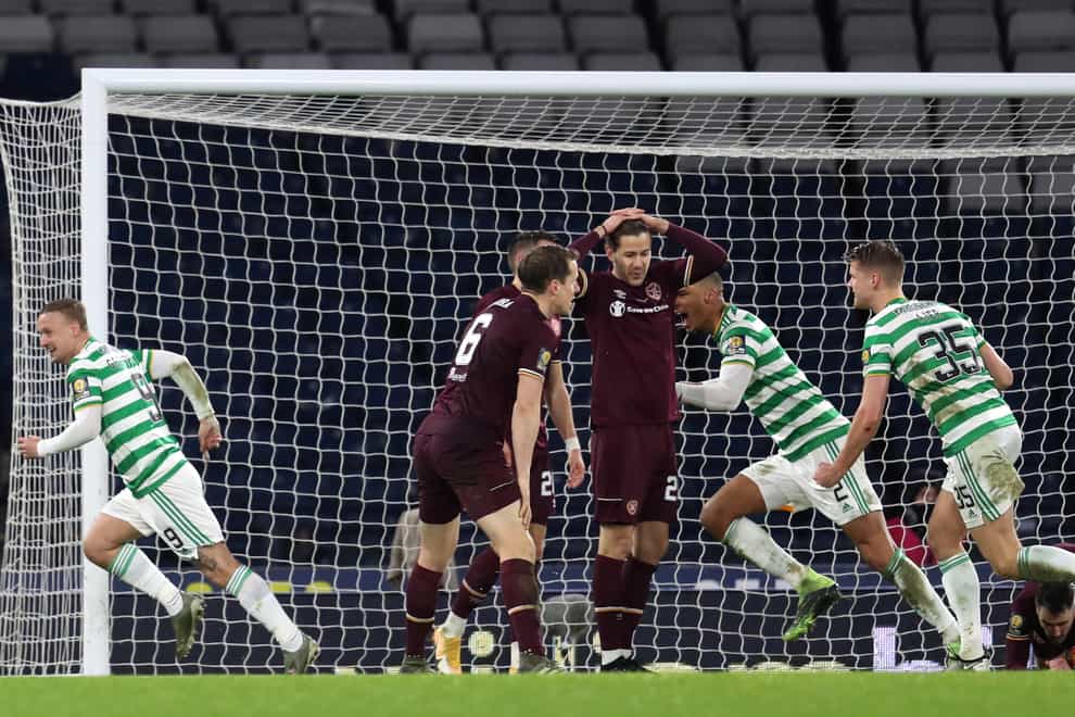 Hearts and Celtic will meet again in the cup (Andrew Milligan/PA)