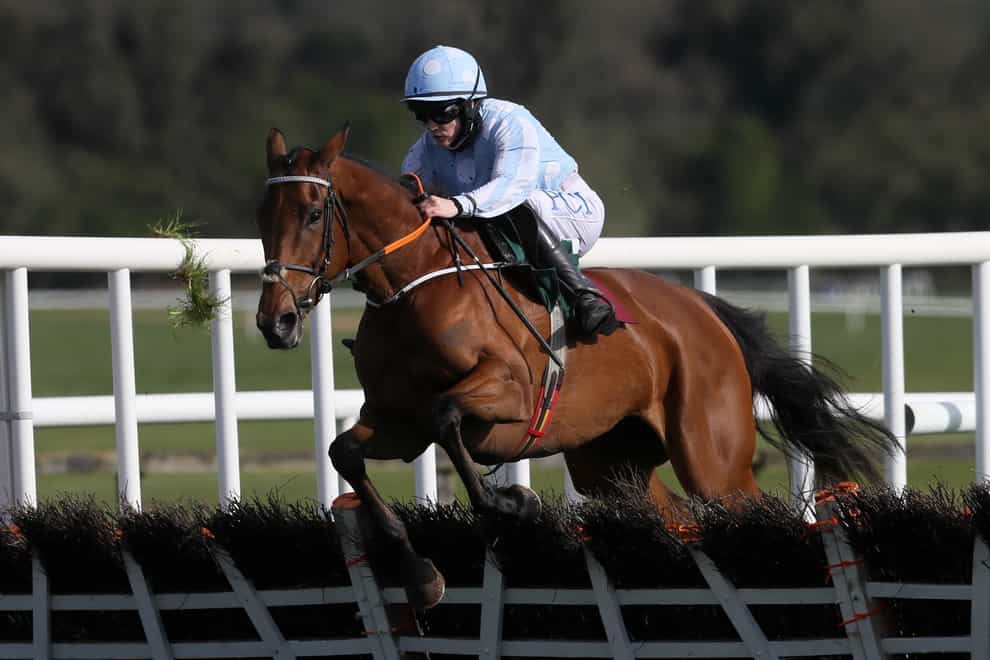 Honeysuckle ridden by Rachael Blackmore on their way to winning the Paddy Power Champion Hurdle during Day Four of the Punchestown Festival (PA)