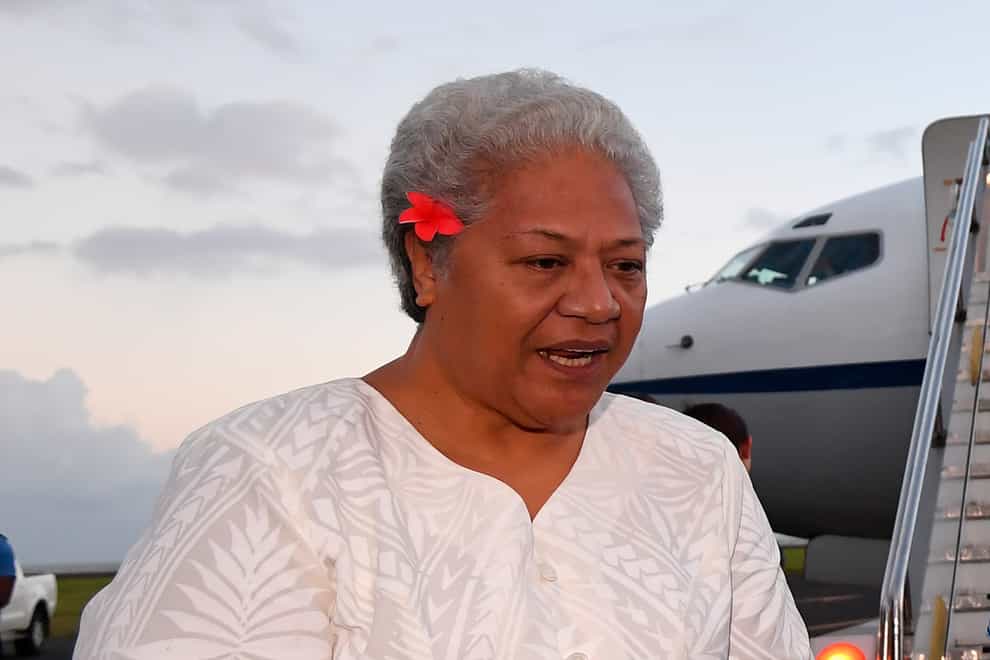 Fiame Naomi Mata’afa has finally taken office as prime minister of Samoa more than three months after winning an election which sparked a constitutional crisis (Lukas Coch/AAP/AP)