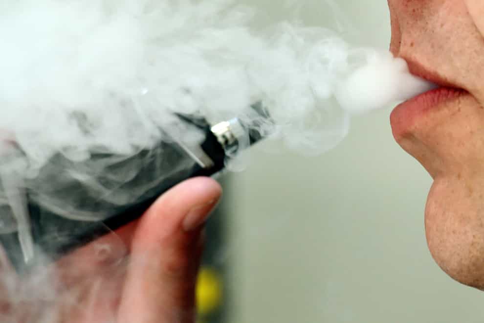The WHO has warned e-cigarettes could act as a ‘gateway’ to tobacco consumption (Nick Ansell/PA)