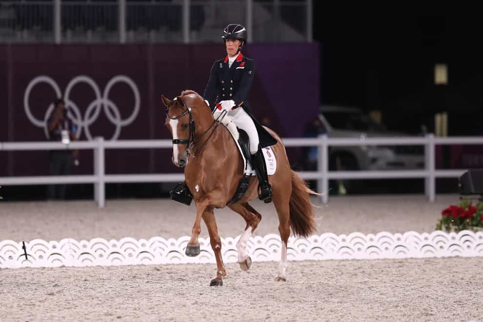 Charlotte Dujardin helped Team GB secure a bronze medal (Friso Gentsch/PA)