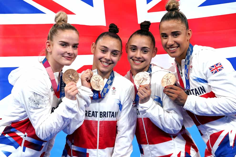 Great Britain’s women’s gymnastics team claimed a stunning bronze medal in Tokyo (Martin Rickett/PA)