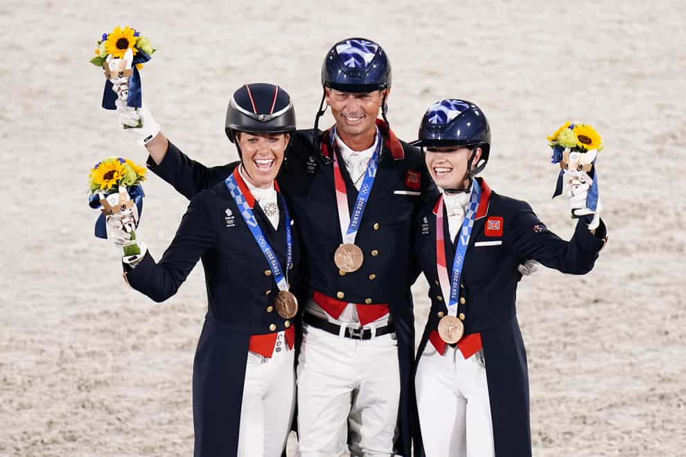 Great Britain’s dressage team have won a bronze medal (Danny Lawson/PA)