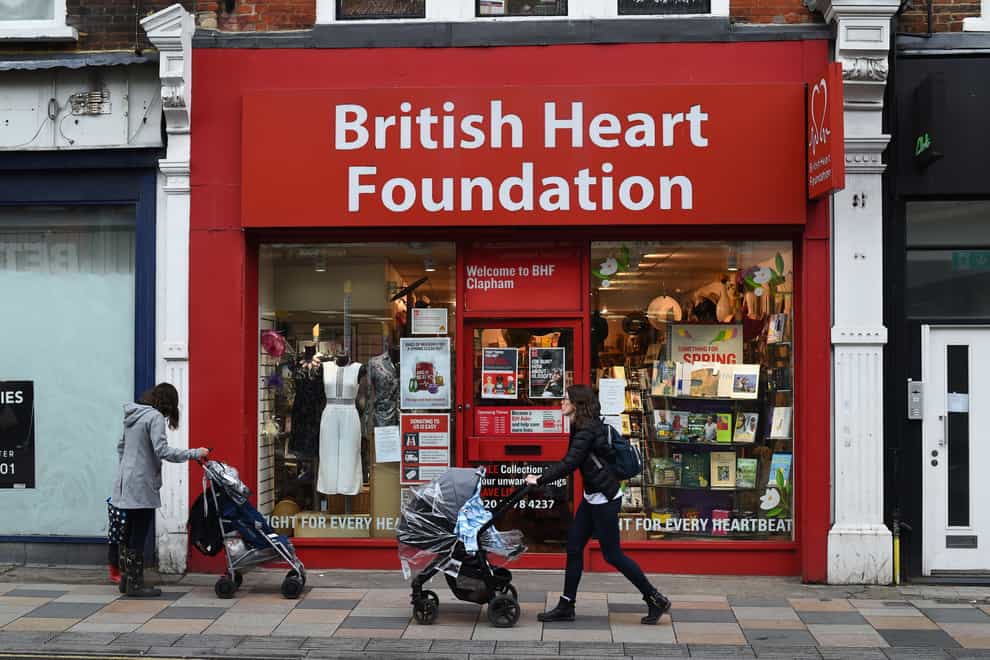 A British Heart Foundation shop (Kirsty O’Connor/PA)