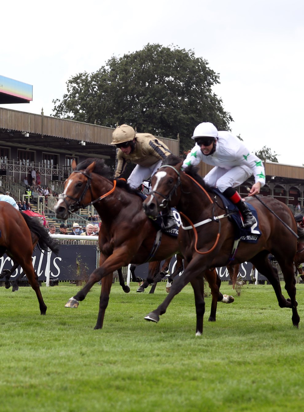 Asymmetric (right) just missed out in the July Stakes (David Davies/PA)