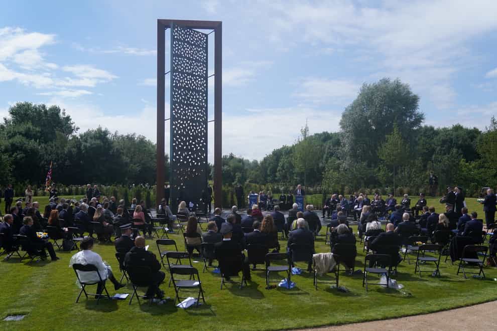 Tthe UK Police Memorial has been unveiled (Jacob King/PA)