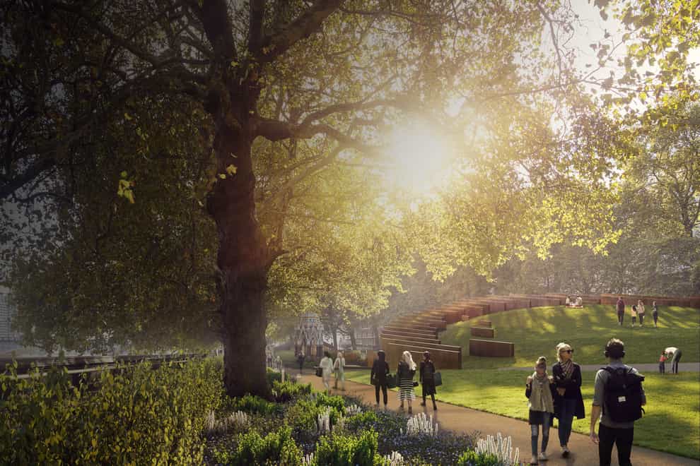 An artist’s impression showing the entrance of the proposed Holocaust Memorial and Learning Centre in London (UK Holocaust Memorial/PA)